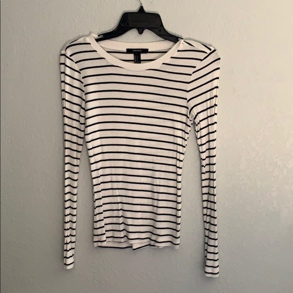 ribbed striped sweater
